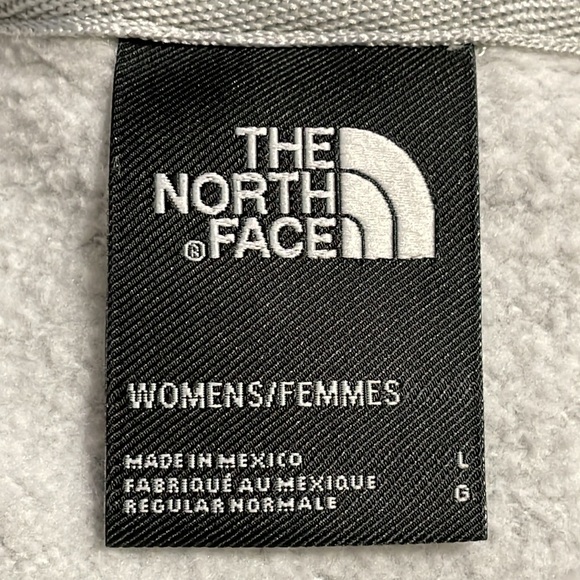 The North Face Women’s Grey Hoodie Size Large Kangaroo Pocket - Picture 3 of 15